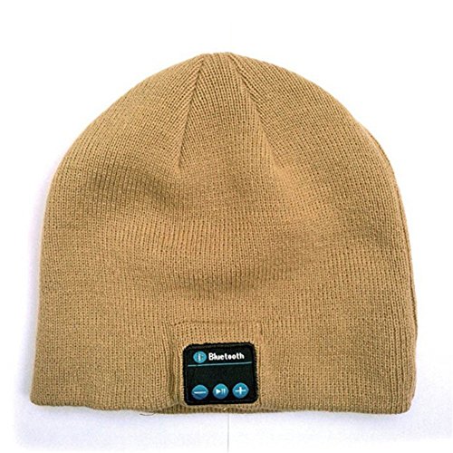 Z-P Unisex Bluetooth Stereo Music Wireless Phone Music Listening Multifunction Pure Color Knitted Warm Set Head Hat