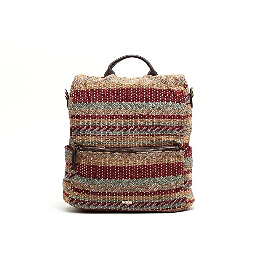 MISAKO MALY MOCHILA - Mochila Antirrobo de Mujer - 33X33X12 CM - Burdeos