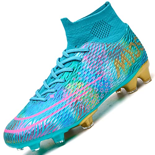 WOWEI Calzado de Fútbol Hombre Zapatillas de Fútbol para Hombre Niños Profesionales Botas de Fútbol Spike Aire Libre Atletismo Zapatos de Fútbol Tacos Fútbol Deporte (44EU)