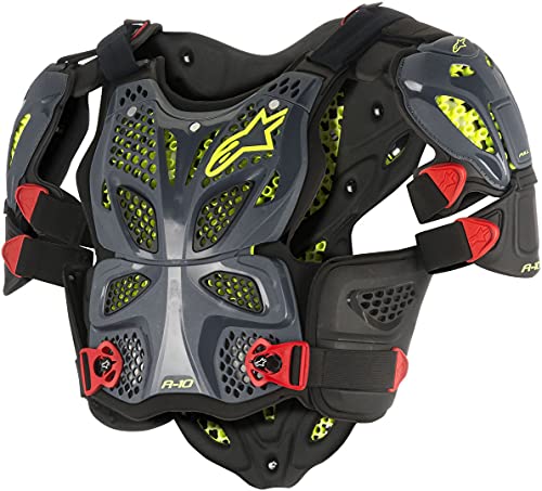 Protector De Pecho Mx Alpinestars A10 Anthracite-Negro-Rojo (M/L , Negro)