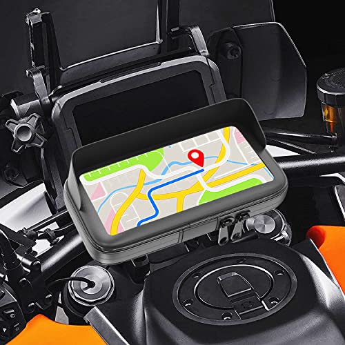 Soporte movil Moto Enganche rapido Unico con Cargador Carga rapida 2.1A Funda Impermeable con Visera Valida para Smartphones hasta 7.5