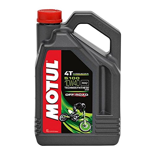 Motul - Aceite 5100 todoterreno, 10W40 de 4 tiempos para motocicletas Trial y Enduro, botella de 4 litros