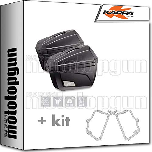 KAPPA MALETAS LATERALES K22N 22 LT + PORTAMALETAS LATERAL MONOKEY COMPATIBLE CON HONDA XL 125 V VARADERO 2007 07 2008 08 2009 09