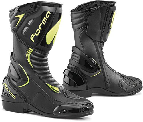 Forma FORV180-997837 Botas Moto Freccia Homologadas CE, Negro/Amarillo Fluo, 44