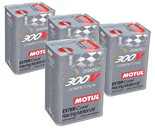 Motul Aceite de competición 300 V Competition 15W-50, paquete de 20 litros