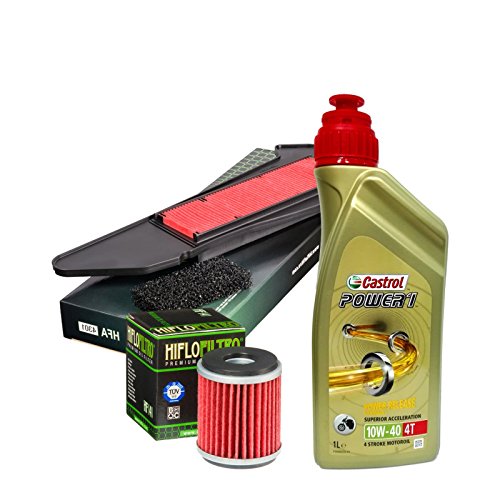 Kit de revisión Castrol Power 1 10W40, filtro de aceite y aire para Yamaha X-Max 300