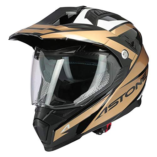 Astone, Casco Cruzado Crossmax Ouragan Dorado, XS