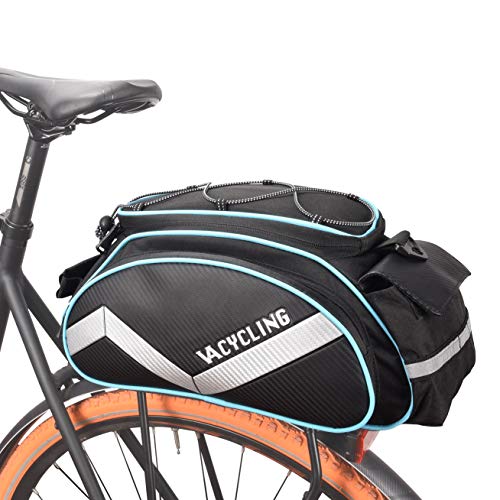 Sac multifonction pour vélo - Arrière de la selle - Pour sport de plein air - Sac à bandoulière et à main - ROSWHEEL, Schwarz & Blau