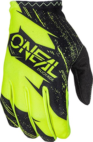 O'Neal | Guantes de Ciclismo y Motocross | Niños | MX MTB FR Downhill Freeride | Materiales duraderos y Flexibles, Palma ventilada | Guante Matrix Youth Burnout | Negro Amarillo Neón | Talla S