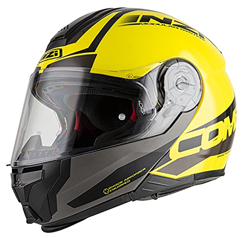 NZI Combi 2 Duo Shock Amarillo - Casco de Moto Modular (M)