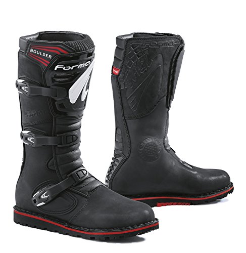 FORMA Botas de Moto Trial Boulder Homologado CE, Negro, 39