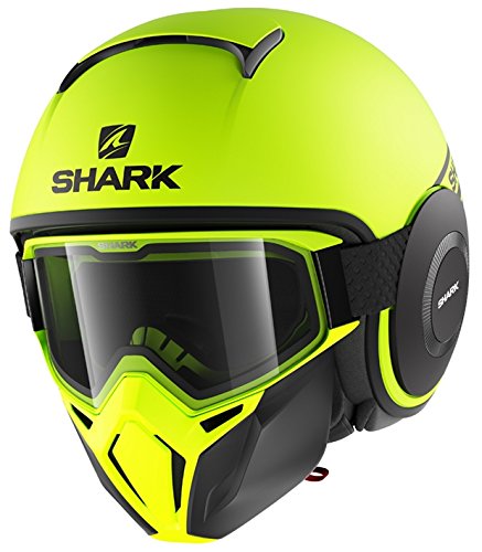 Shark Casco de moto STREET DRAK NEON SERIE MAT YKK, Amarillo, S