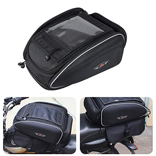 KATUR Motocicleta Equitación Carreras Viaje Equipaje Bolsa Moto Magnético Aceite Combustible Tanque Bolsas Multifunción Mochila Bolsa de Herramientas 30L con Cubierta de Lluvia (Impermeable)