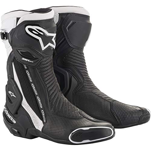 Alpinestars SMX Plus V2 Botas de montar para motocicleta, color negro/blanco, 38