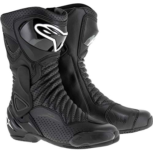 Alpinestars Botas de motocicleta para hombre SMX-6 v2 con ventilación, color negro, 39