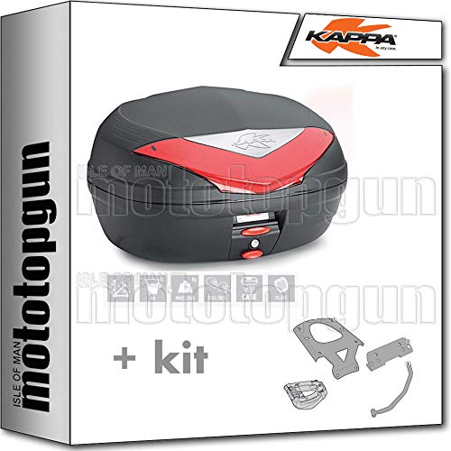 KAPPA MALETA K466N 46 LT + PORTAEQUIPAJE MONOLOCK COMPATIBLE CON HONDA FORZA 300 ABS 2013 13 2014 14