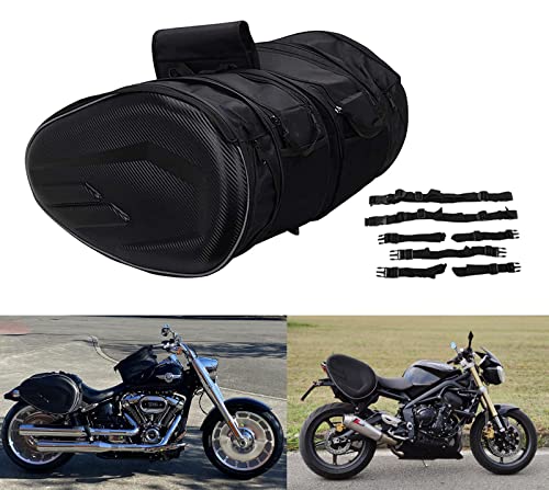 AnXin Alforjas de Equipaje con Fundas Impermeables, 36 Litro Compactas a 58 Litro Extendidas,Viajes a Larga Distancia para Motocicletas y