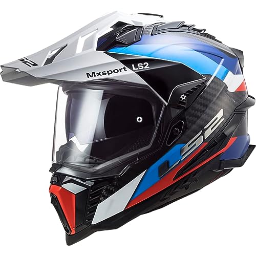 LS2, casco cross moto Explorer Frontier black blue 06, L