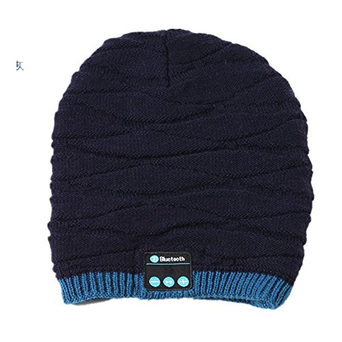 Z-P Unisex Fish Patterns Bluetooth Stereo Music Wireless Phone Music Listening Multifunction Thicken Knitted Warm Hat