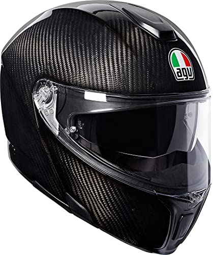 AGV Sportmodular Casco de Moto, Infantil, Glossy Carbon, S