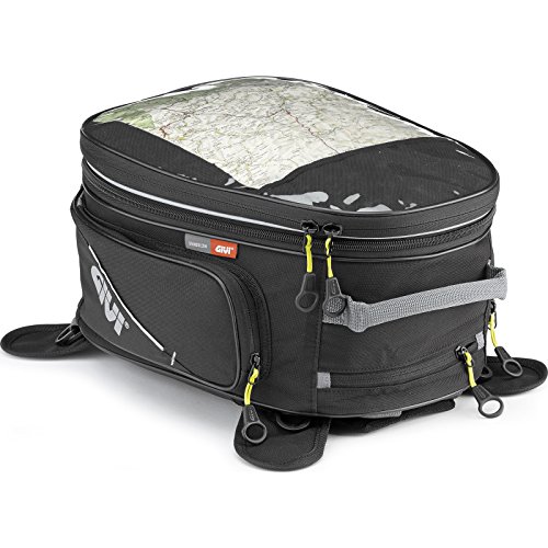 Givi EA102B Easy Bag - Bolsa de depósito universal expandible, dotada de imanes para la fijación al depósito, volumen 25 l, carga máxima 3 kg