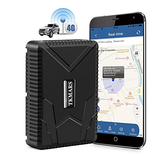 Localizador GPS para Coche 4G, 7800mAH Batería 120 Días en Espera GPS Tracker con Seguimiento en Tiempo Real Rastreador GPS de App Libre Magnético a Prueba de Agua para Moto,Camión 4G TK915