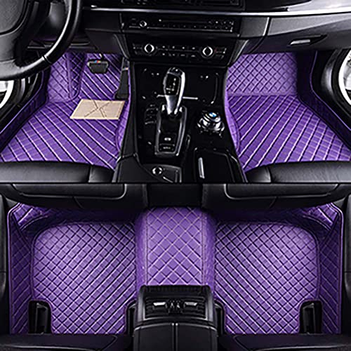 Alfombrillas de Coche Personalizadas para BMW X3 E83 2003-2010, Piel sintética para Todo Tipo de Clima, Impermeable, Antideslizante, Revestimiento de protección Completo,Purple