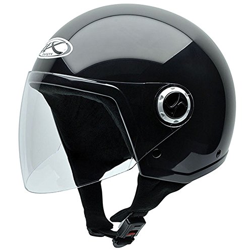 NZI Homologado Casco de Moto, Negro, 55-56 (S)