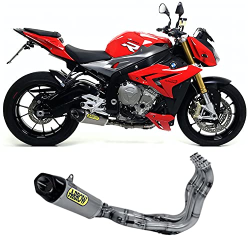 arrow tubo de escape completo competition evo works titanium fondo carby compatible con bmw s1000 s 1000 r 2014 2015 2016 mototopgun 71144ckz