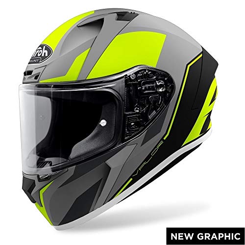 Airoh Valor Casco de Moto, Unisex Adulto, Yellow Matt, XL