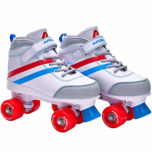 Apollo Patines 4 Ruedas con Bota Blanda Disco Roller – Patines Niña y Patines Niña, Adolescentes y Adultos - Cómodos Patines de 4 Ruedas Mujer – Tallas 31 a 39