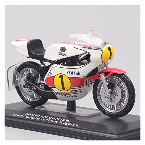 Réplica De Coche 1:22 para Yamaha YZR OW23 500cc WC 1975 Rider G.Agostini Grand Toy Motocicleta Modelo De Vehículos De Carreras