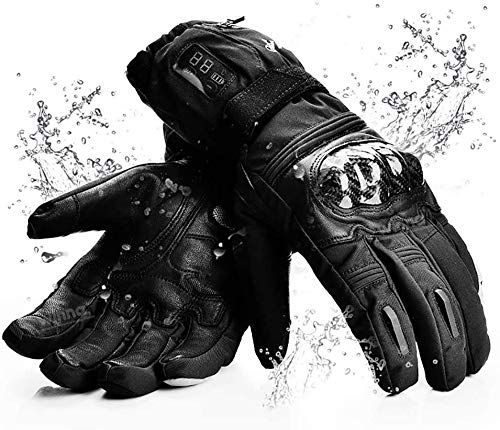 LRX Guantes Calefactables Moto Guantes Eated Invierno Guantes térmicos a Prueba de Agua Guantes Pantalla táctil calefacción Calentadores de Mano for la Pesca de Motociclismo Ciclismo Senderismo