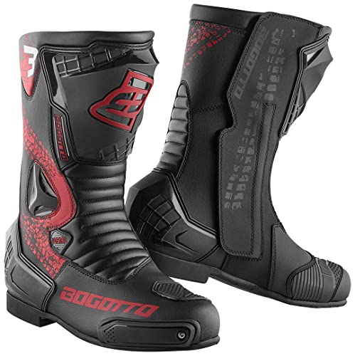 Bogotto Losail Evo Botas de moto (Black/Red,44)