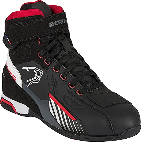 Bering Tiger Botas de motocicleta (Black/White/Red,45)