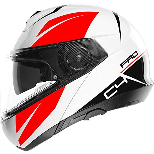 SCHUBERTH C4 Pro Casco para Moto, Accesorio Unisex para Adultos, Blanco Merak White, S