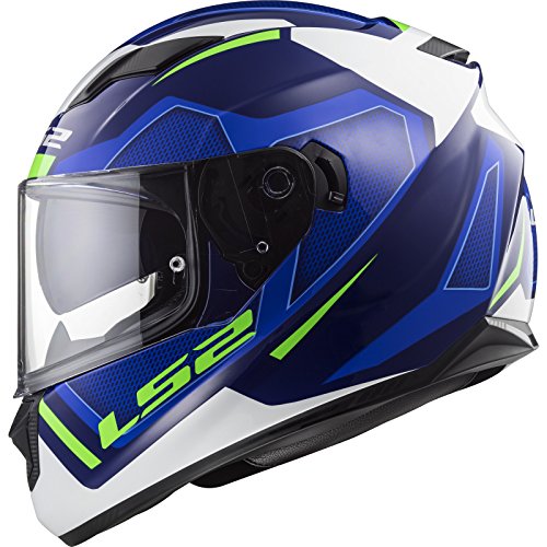 LS2 Casco de moto STREAM EVO AXIS Azul Blanco, Azul/Blanco, XS