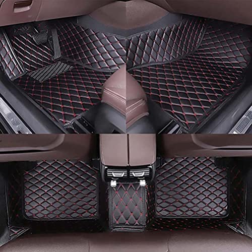 CUPLES Alfombrillas de Cuero para Coche para BMW X7 G07 2018-2022, Alfombrillas, Alfombrillas Protectoras, Accesorios para Coche,Black+Red