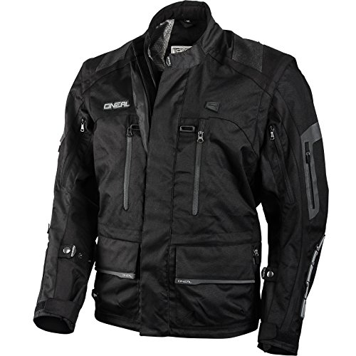 O'Neal | Chaqueta de motocicleta | Enduro Motocross | Material exterior repelente al agua, bolsillos protectores en la espalda, codos y hombros | Baja Racing Jacket | Adultos | Negro | Talla XL