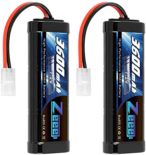 Zeee RC NiMH Batería 7.2V 3600mAh RC Batería para RC Car RC Truck RC Hobby (2 Unidades)