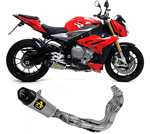 arrow tubo de escape completo competition evo works titanio fondo carby conector titanio/compatible con bmw s1000 s-1000 r 2014 2015 2016 mototopgun