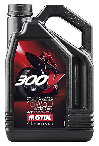 Aceite De Motor MOTUL 300V Fábrica Line Road Carrera 4T 15W50 100% sintésis 4L