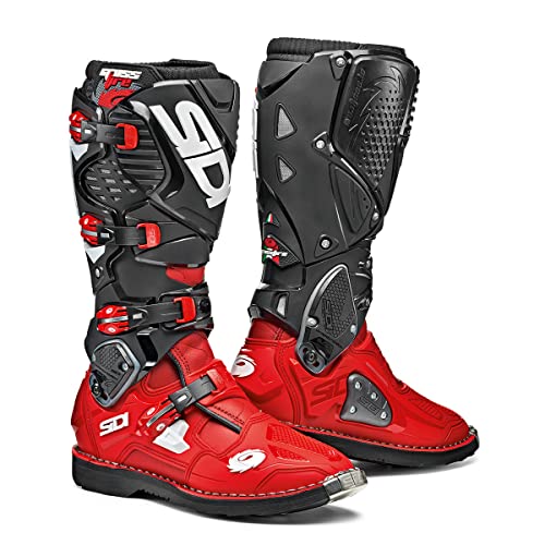 Sidi Crossfire 3 Red-Black 42, Botas de Motociclista Unisex Adulto, Negro Rojo, One_Size