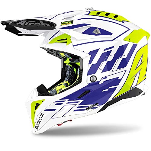 Airoh Helmet Aviator 3 Rampage Blue Gloss S, Ram18 (8029243318583)