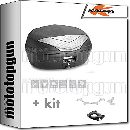 KAPPA MALETA K466NT 46 LT + PORTAEQUIPAJE MONOLOCK COMPATIBLE CON YAMAHA MT 07 MT07 2018 18 2019 19