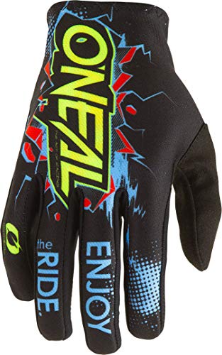 O'Neal | Guantes de Ciclismo y Motocross | Niños | MX MTB DH FR Downhill Freeride | Materiales duraderos y Flexibles, Palma ventilada | Guante Juvenil Matrix Villain | Negro | Talla M