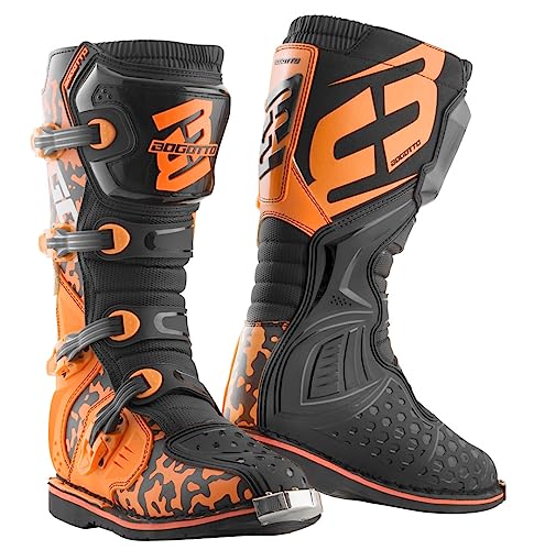 Bogotto MX-3 Camo Botas de motocross (Orange/Black,46)