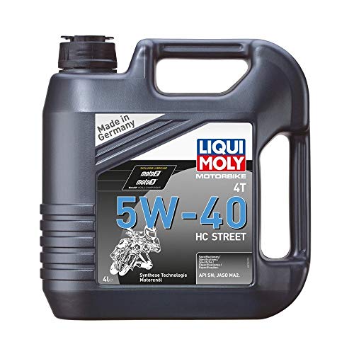 Liqui Moly 20751 - Aceite de motor de alto rendimiento, Motorbike, 4T, 5W-40, HC Street, Booklet, 4 L