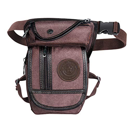 Geestock Drop Leg Bag para Hombres táctico Militar Fanny Pack Lona Cintura Bolsa Rider Muslo Bolsa Multiusos Bolsillo Camping Senderismo Motocicleta Bicicleta Ciclismo Bolsa (Fucsia)