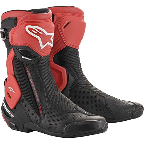 Alpinestars Men's SMX Plus V2 Motorcycle Riding Boot, Black/Red, 43